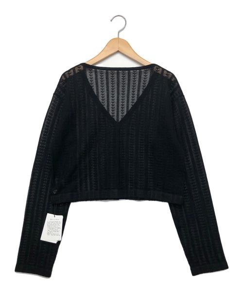 6(ROKU) BEAUTY&YOUTH（ロク ビューティーアンドユース）6(ROKU) BEAUTY&YOUTH (ロク ビューティーアンドユース) レースジャガードカーディガン ブラック サイズ:FREE 未使用品の古着・服飾アイテム