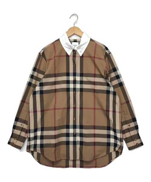 BURBERRY LONDON（バーバリーロンドン）BURBERRY LONDON (バーバリーロンドン) 長袖シャツ ブラウン サイズ:US 4の古着・服飾アイテム