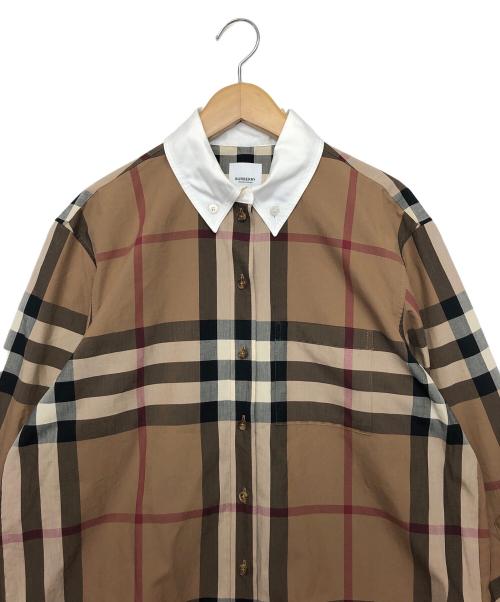 BURBERRY LONDON（バーバリーロンドン）BURBERRY LONDON (バーバリーロンドン) 長袖シャツ ブラウン サイズ:US 4の古着・服飾アイテム