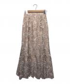 Snidelスナイデル）の古着「レーススカート」｜ベージュ