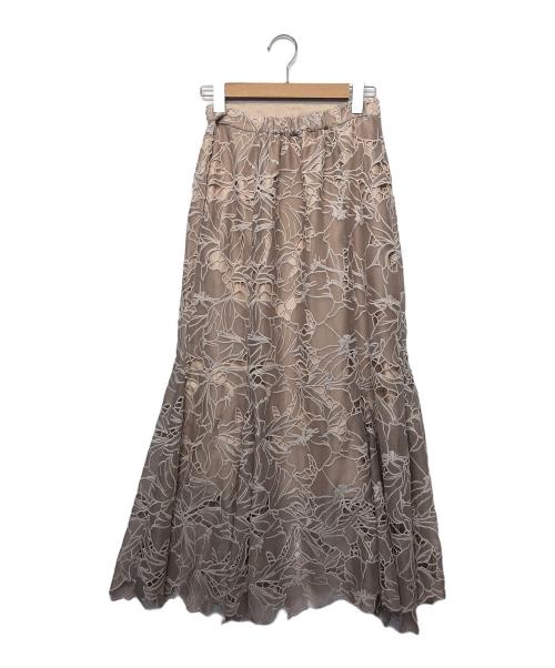 Snidel（スナイデル）Snidel (スナイデル) レーススカート ベージュ サイズ:1の古着・服飾アイテム