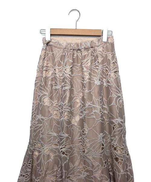 Snidel（スナイデル）Snidel (スナイデル) レーススカート ベージュ サイズ:1の古着・服飾アイテム