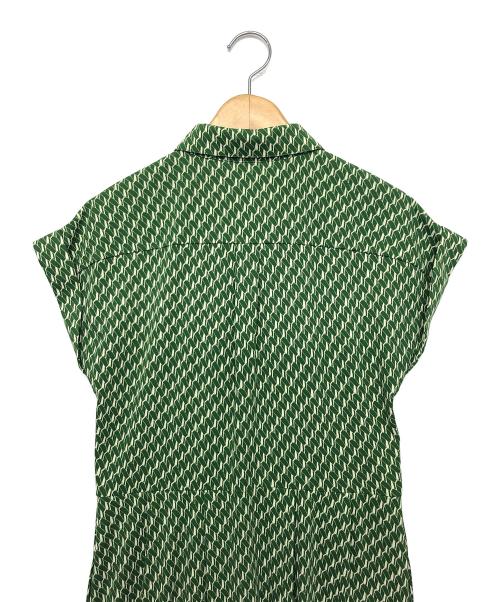 MACKINTOSH LONDON（マッキントッシュ ロンドン）MACKINTOSH LONDON (マッキントッシュ ロンドン) レインドロッププリントワンピース グリーン サイズ:40の古着・服飾アイテム