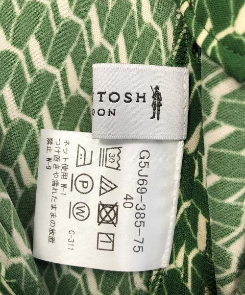 MACKINTOSH LONDON（マッキントッシュ ロンドン）MACKINTOSH LONDON (マッキントッシュ ロンドン) レインドロッププリントワンピース グリーン サイズ:40の古着・服飾アイテム