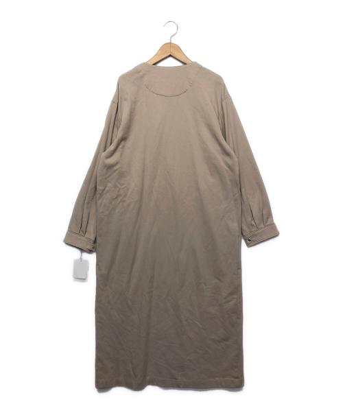 HUMAN WOMAN（ヒューマンウーマン）HUMAN WOMAN (ヒューマンウーマン) ノーカラーコート ベージュ サイズ:Mの古着・服飾アイテム