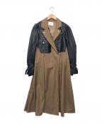 Ameriアメリ）の古着「ライダースドッキングコート」｜ベージュ