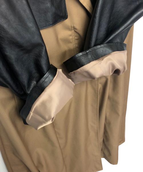 Ameri（アメリ）AMERI (アメリ) ライダースドッキングコート ベージュ サイズ:Sの古着・服飾アイテム