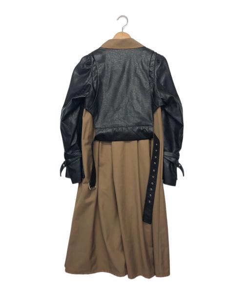 Ameri（アメリ）AMERI (アメリ) ライダースドッキングコート ベージュ サイズ:Sの古着・服飾アイテム
