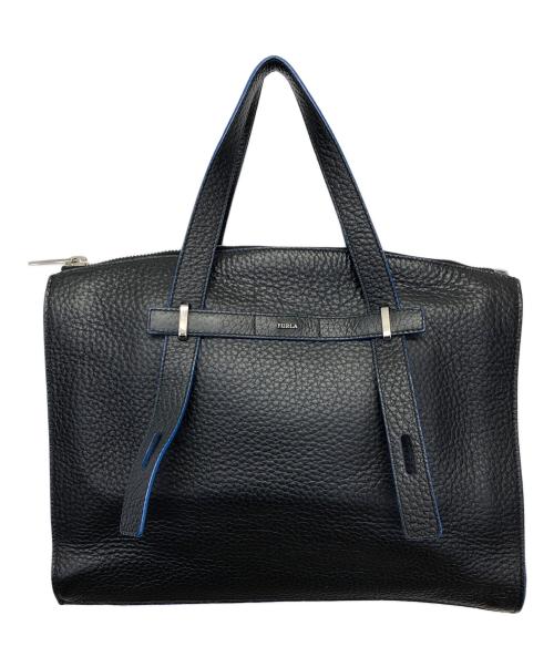 FURLA（フルラ）FURLA (フルラ) GIOVE トートバッグ ブラック×ブルーの古着・服飾アイテム