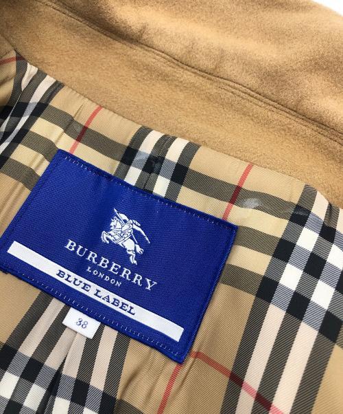 BURBERRY BLUE LABEL（バーバリーロンドンブルーレーベル）BURBERRY BLUE LABEL (バーバリーロンドンブルーレーベル) ウールコート ベージュ サイズ:38の古着・服飾アイテム