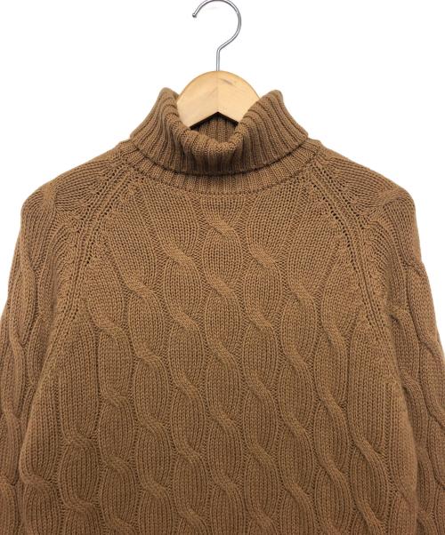 GRAN SASSO（グランサッソ）GRAN SASSO (グランサッソ) ハイネックケーブルニット　厚手ニット ブラウン サイズ:不明の古着・服飾アイテム