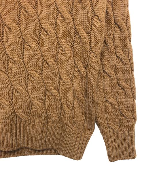 GRAN SASSO（グランサッソ）GRAN SASSO (グランサッソ) ハイネックケーブルニット　厚手ニット ブラウン サイズ:不明の古着・服飾アイテム