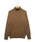 GRAN SASSO（グランサッソ）の古着「ハイネックケーブルニット　厚手ニット」｜ブラウン