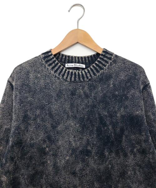 Acne studios（アクネ ストゥディオス）ACNE STUDIOS (アクネ ストゥディオス) アシッドウォッシュセーター　薄手ニット ネイビー×グレー サイズ:Mの古着・服飾アイテム
