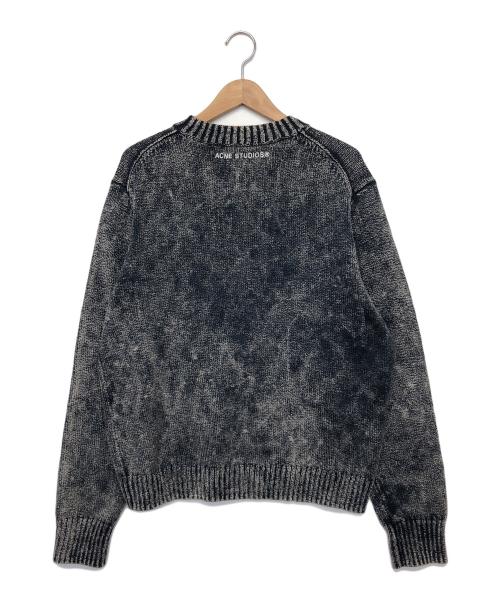 Acne studios（アクネ ストゥディオス）ACNE STUDIOS (アクネ ストゥディオス) アシッドウォッシュセーター　薄手ニット ネイビー×グレー サイズ:Mの古着・服飾アイテム