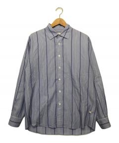 【美品】sans limite（サンリミット）ストライプシャツクリーニング済 中古・古着通販】sans limite (サンリミット) ストライプシャツ ブルー