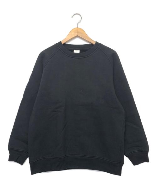 COMOLI（コモリ）COMOLI (コモリ) コットン吊裏毛クルーネックスウェット ブラック サイズ:1の古着・服飾アイテム