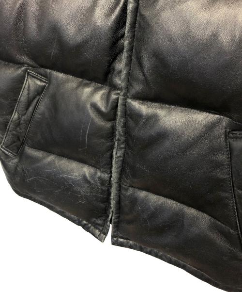 Schott（ショット）Schott (ショット) USA製 ラムレザー　ダウンジャケット ブラック サイズ:38の古着・服飾アイテム