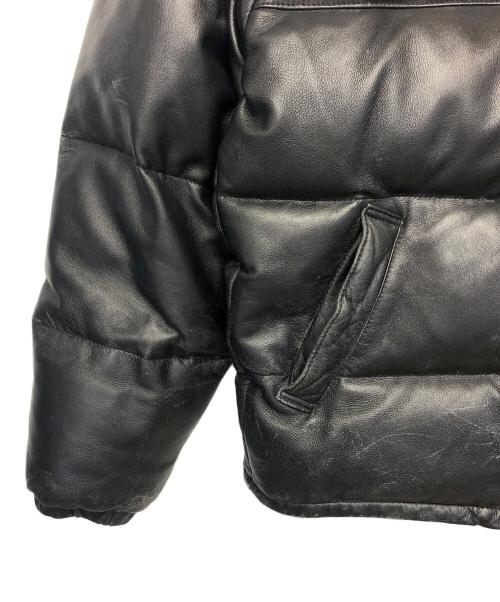 Schott（ショット）Schott (ショット) USA製 ラムレザー　ダウンジャケット ブラック サイズ:38の古着・服飾アイテム
