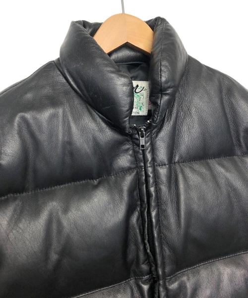 Schott（ショット）Schott (ショット) USA製 ラムレザー　ダウンジャケット ブラック サイズ:38の古着・服飾アイテム