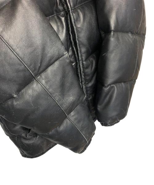 Schott（ショット）Schott (ショット) USA製 ラムレザー　ダウンジャケット ブラック サイズ:38の古着・服飾アイテム