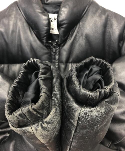 Schott（ショット）Schott (ショット) USA製 ラムレザー　ダウンジャケット ブラック サイズ:38の古着・服飾アイテム