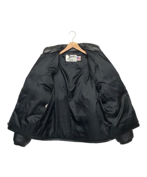 Schott（ショット）Schott (ショット) USA製 ラムレザー　ダウンジャケット ブラック サイズ:38の古着・服飾アイテム