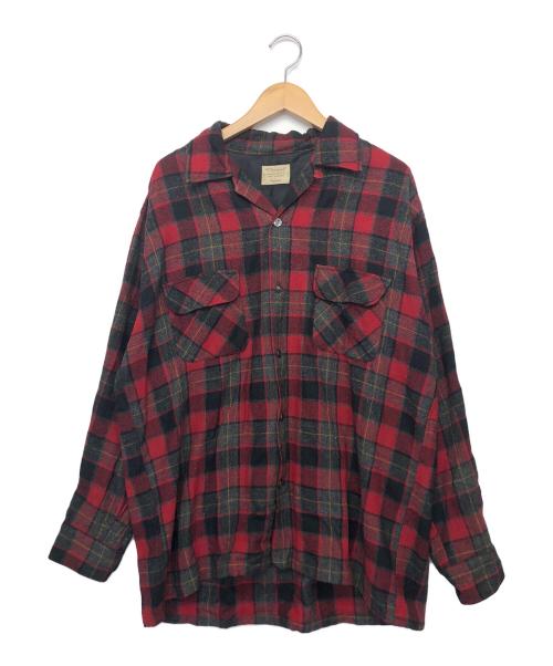 TOWN CRAFT（タウンクラフト）TOWN CRAFT (タウンクラフト) チェックネルシャツ　50-60s レッド サイズ:Lの古着・服飾アイテム