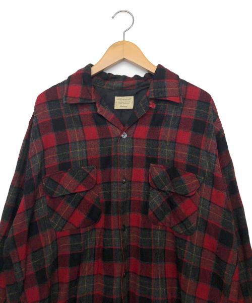 TOWN CRAFT（タウンクラフト）TOWN CRAFT (タウンクラフト) チェックネルシャツ　50-60s レッド サイズ:Lの古着・服飾アイテム