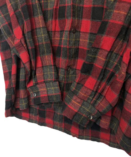 TOWN CRAFT（タウンクラフト）TOWN CRAFT (タウンクラフト) チェックネルシャツ　50-60s レッド サイズ:Lの古着・服飾アイテム
