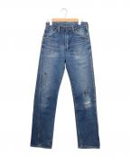 Wranglerラングラー）の古着「斜めベルプリントタグ SCOVILジップ デニムパンツ」｜インディゴ