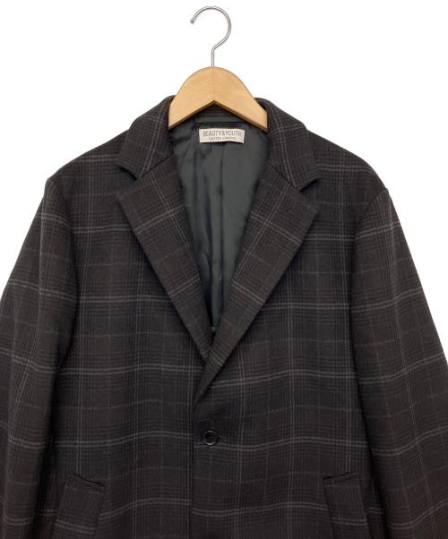 BEAUTY&YOUTH（ビューティーアンドユース）BEAUTY&YOUTH (ビューティーアンドユース) メルトンチェスターコート ブラウン サイズ:XLの古着・服飾アイテム