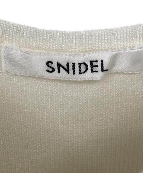 Snidel（スナイデル）Snidel (スナイデル) イントリケートフリルコンビニットワンピ ホワイト サイズ:FREEの古着・服飾アイテム