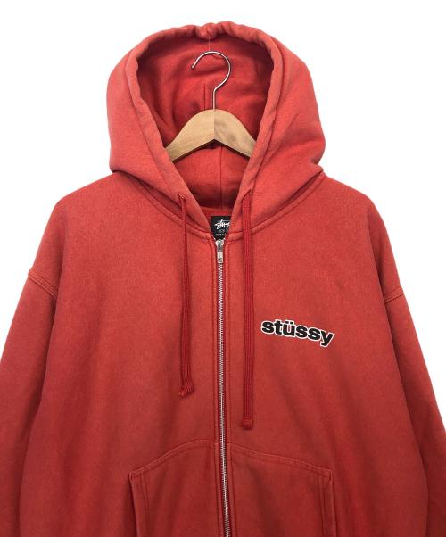 stussy（ステューシー）stussy (ステューシー) 1974970 ジップパーカー オレンジ サイズ:Lの古着・服飾アイテム