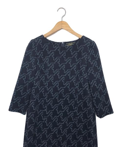 Leilian（レリアン）LEILIAN (レリアン) 長袖ワンピース ネイビー サイズ:9の古着・服飾アイテム