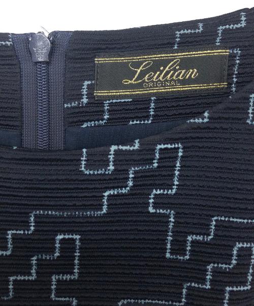 Leilian（レリアン）LEILIAN (レリアン) 長袖ワンピース ネイビー サイズ:9の古着・服飾アイテム