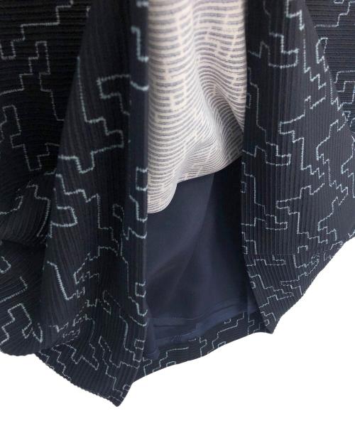 Leilian（レリアン）LEILIAN (レリアン) 長袖ワンピース ネイビー サイズ:9の古着・服飾アイテム