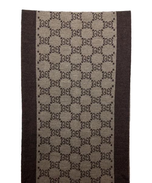 GUCCI（グッチ）GUCCI (グッチ) マフラー ブラウン サイズ:FREEの古着・服飾アイテム