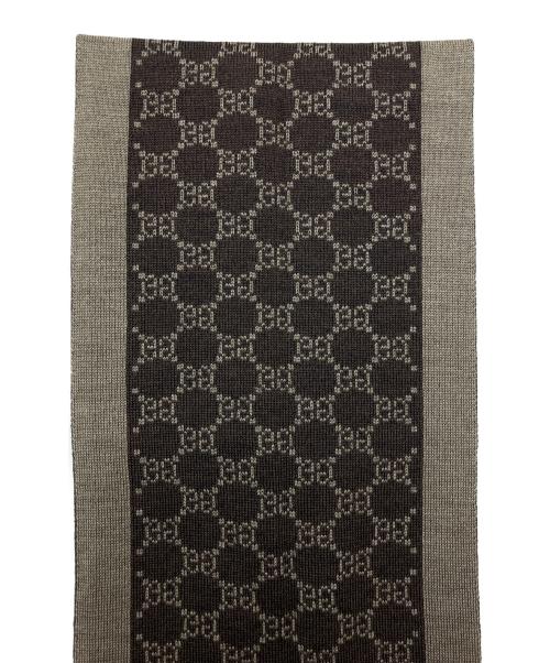 GUCCI（グッチ）GUCCI (グッチ) マフラー ブラウン サイズ:FREEの古着・服飾アイテム