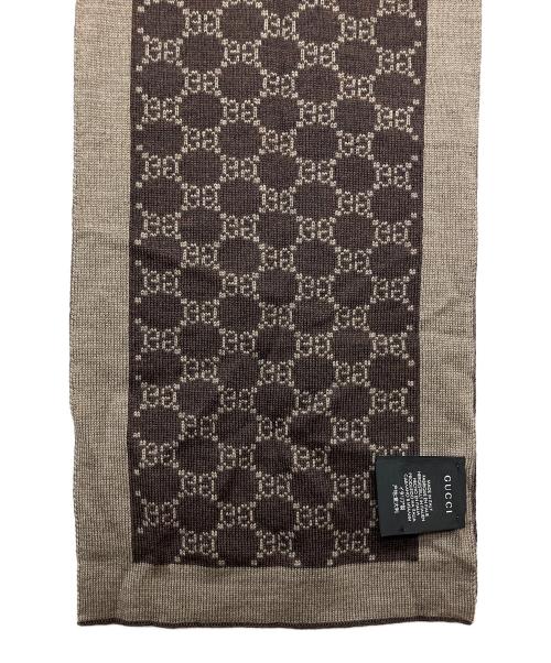 GUCCI（グッチ）GUCCI (グッチ) マフラー ブラウン サイズ:FREEの古着・服飾アイテム
