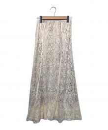 green label relaxing（グリーンレーベルリラクシング）の古着「レーススカート」｜アイボリー
