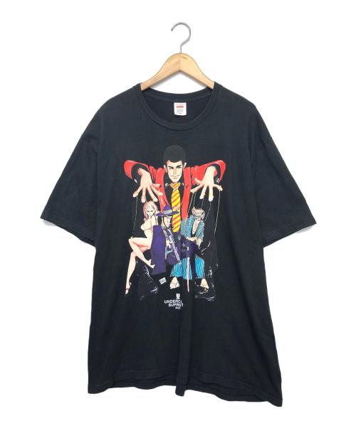 UNDERCOVER（アンダーカバー）UNDERCOVER (アンダーカバー) SUPREME (シュプリーム) 半袖Tシャツ ルパン三世 ブラック サイズ:XLの古着・服飾アイテム