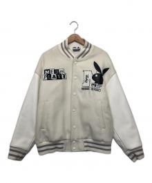 PLAY BOY×MR.ENJOY DA MONEY（プレイボーイ×ミスター エンジョイ ダ マネー）の古着「スタジャン」｜ホワイト