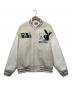 PLAY BOY（プレイボーイ）の古着「スタジャン」｜ホワイト