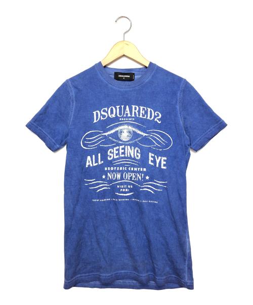 DSQUARED2（ディースクエアード）DSQUARED2 (ディースクエアード) 半袖カットソー ブルー サイズ:Mの古着・服飾アイテム