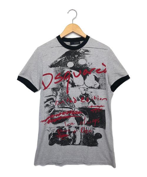 DSQUARED2（ディースクエアード）DSQUARED2 (ディースクエアード) 半袖カットソー グレー サイズ:Mの古着・服飾アイテム