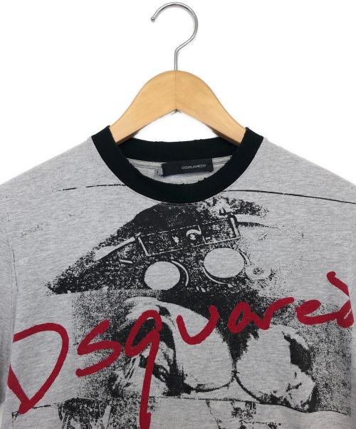 DSQUARED2（ディースクエアード）DSQUARED2 (ディースクエアード) 半袖カットソー グレー サイズ:Mの古着・服飾アイテム