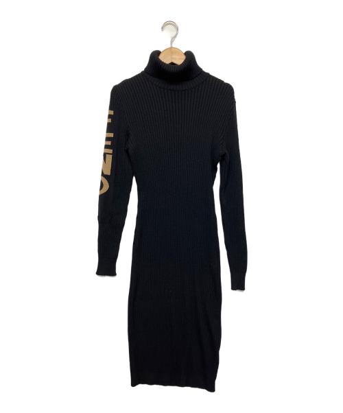 FENDI（フェンディ）FENDI (フェンディ) タートルネックニットワンピース ブラック サイズ:３８の古着・服飾アイテム