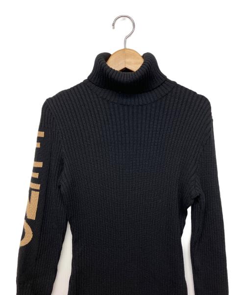 FENDI（フェンディ）FENDI (フェンディ) タートルネックニットワンピース ブラック サイズ:３８の古着・服飾アイテム
