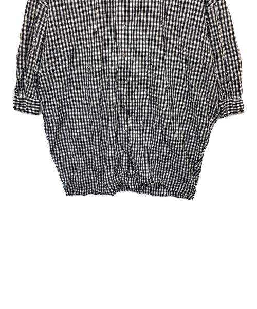 mizuiro-ind（ミズイロインド）mizuiro-ind (ミズイロインド) シャツワンピース ブラック×ホワイト サイズ:FREEの古着・服飾アイテム